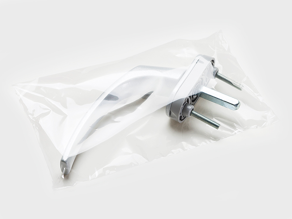 Türgriff in transparenter Folienverpackung