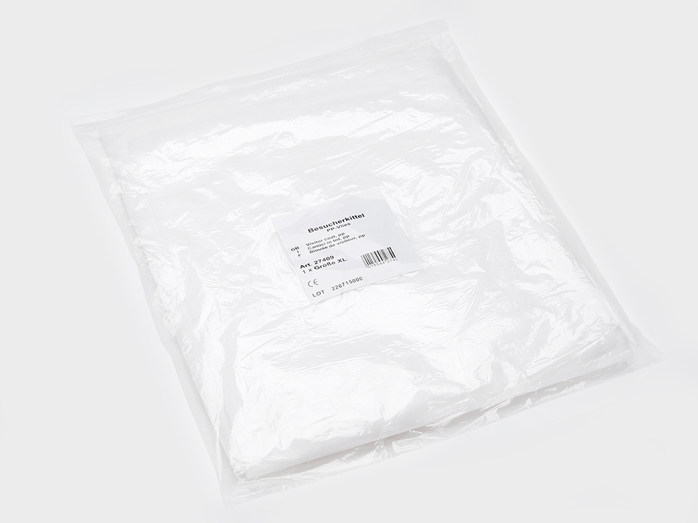 Abbildung von OP-Schutzmantel in Folien-Verpackung
