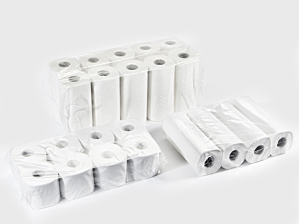 Abbildung von verpackten Papierrollen